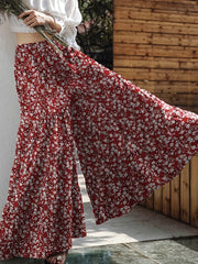  Boho Pants Women's Plus Ditsy Floral Print