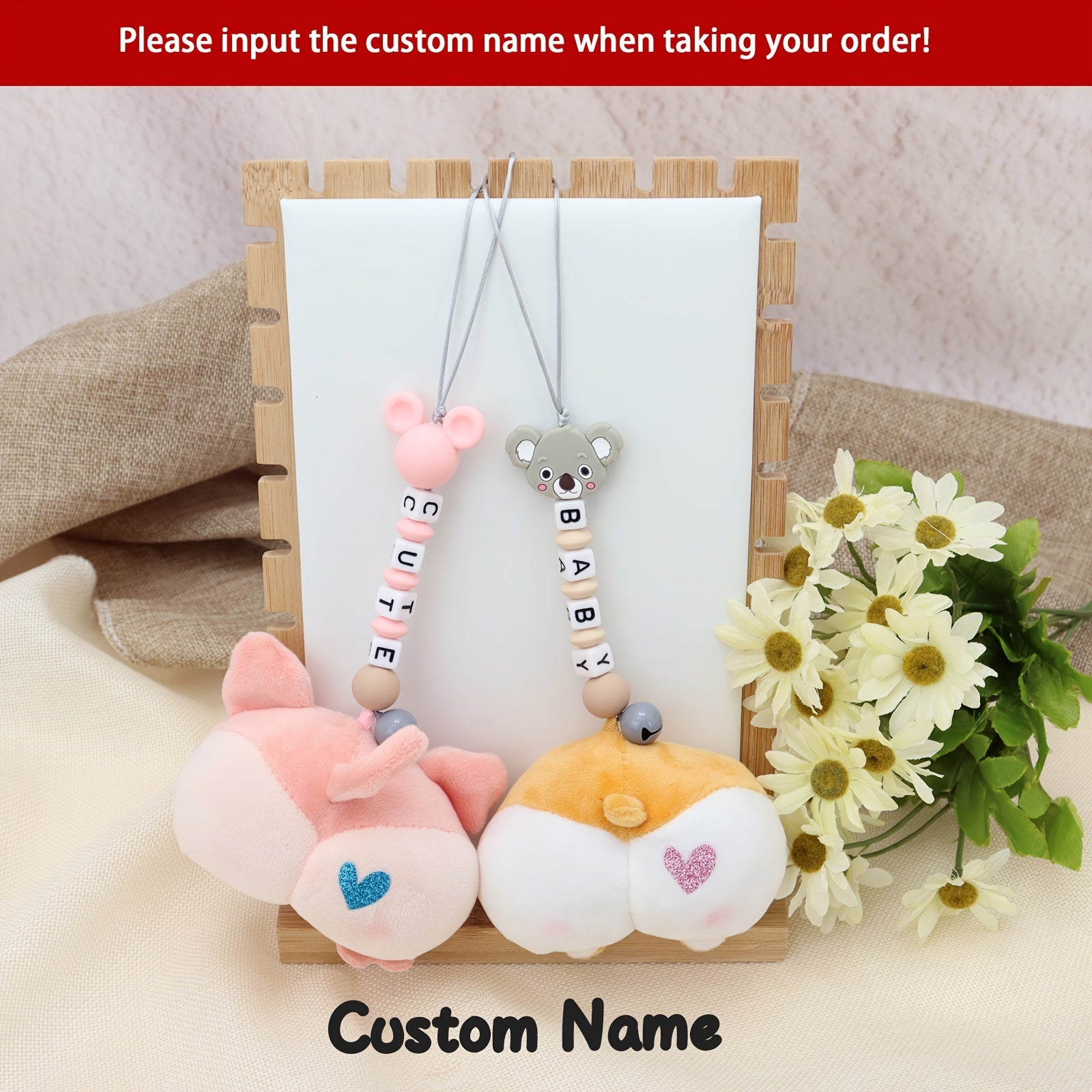 Personalized Pacifier Chain For Baby Boys And Baby Girls