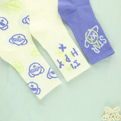 Men's Cartoon Bear Crew Socks 3 Pairs