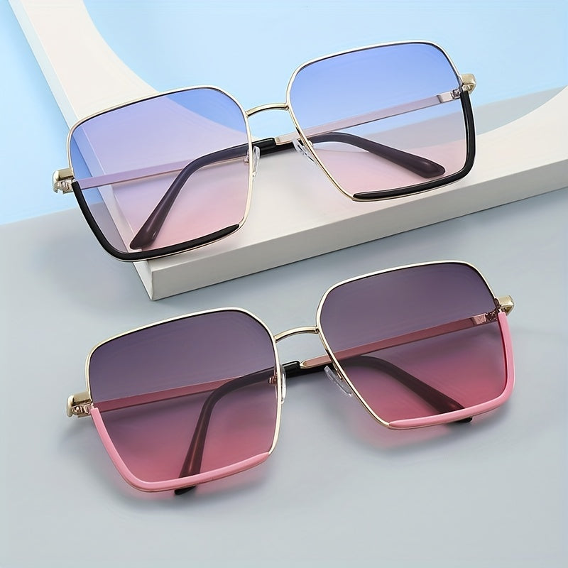 Ombre Lens Sunglasses Metal Frame UV400