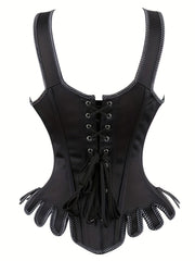 Hourglass Tank Corset Bustier Tummy Control Lace Up Body Shaper