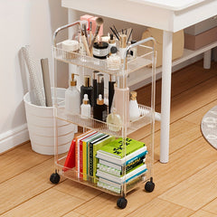 Acrylic Utility Cart Rolling Organization Cart Multifunctional Storage Shelves