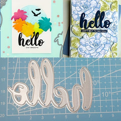 Word Hello Metal Cutting Dies for Card Making Scrapbooking DIY