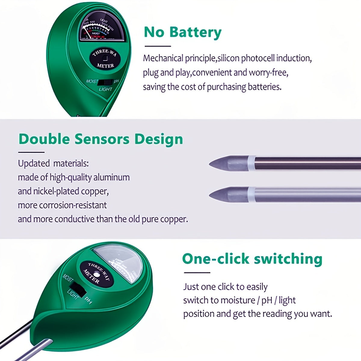 Plant Soil Moisture Meter for Accurate Watering Planning