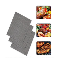 3pcs BBQ Grilling Mesh Non Stick Grill Reusable Round Mesh