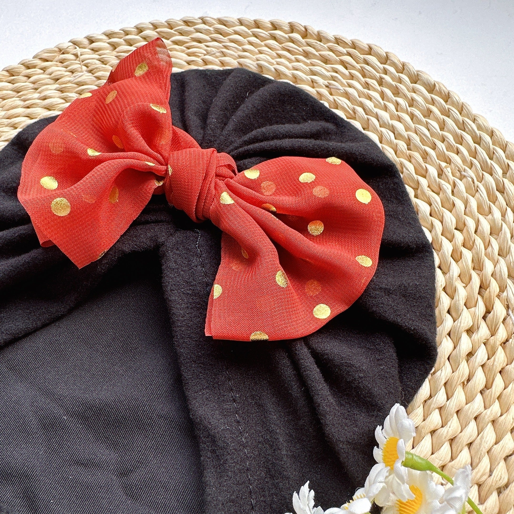 Baby Thin Headband Soft Bowtie Hat Newborns