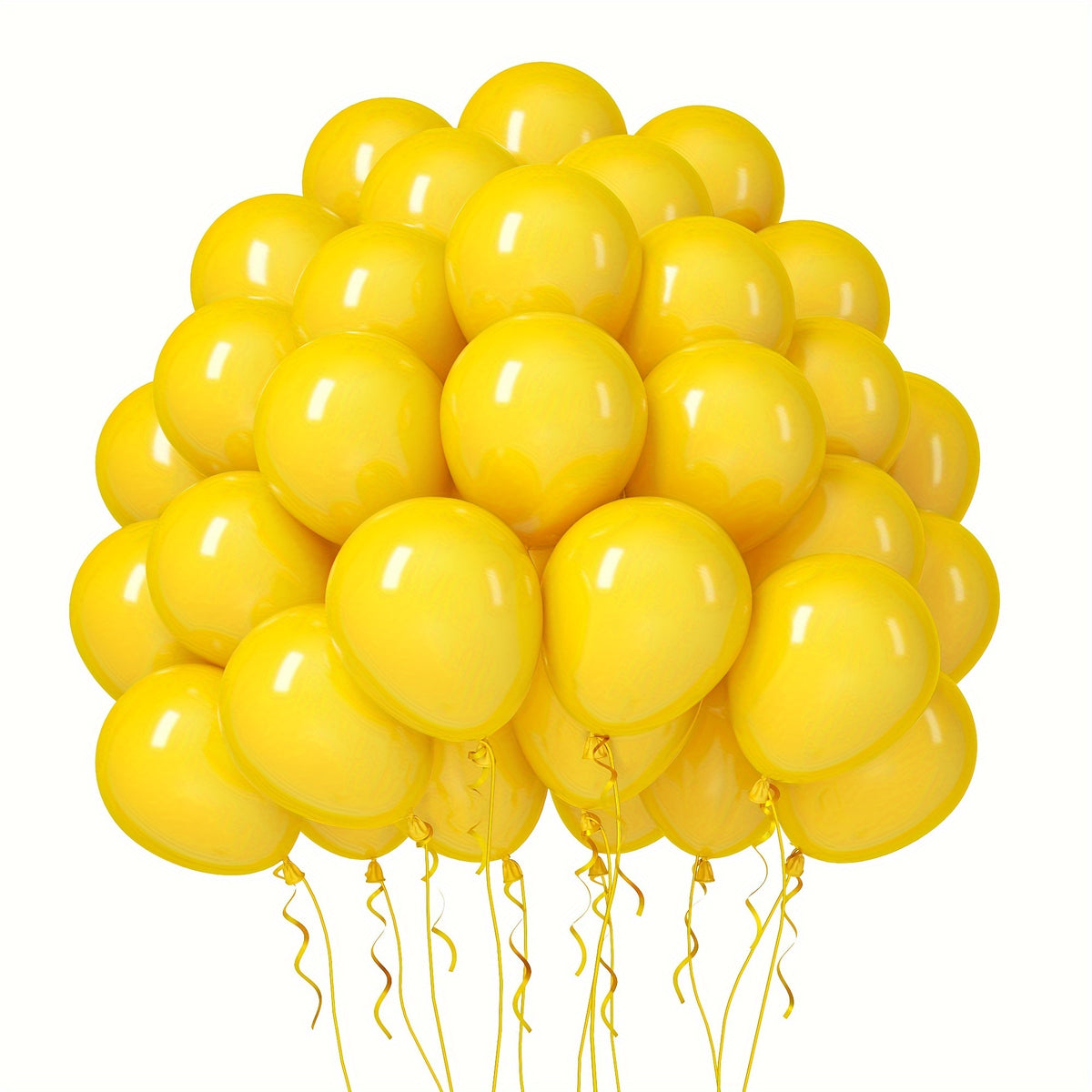 50 Yellow Latex Balloons Wedding Birthday Anniversary Graduation Holiday