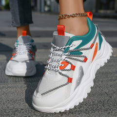 Women's Chunky Sneakers Lace up Front Casual Mesh Sports Shoes