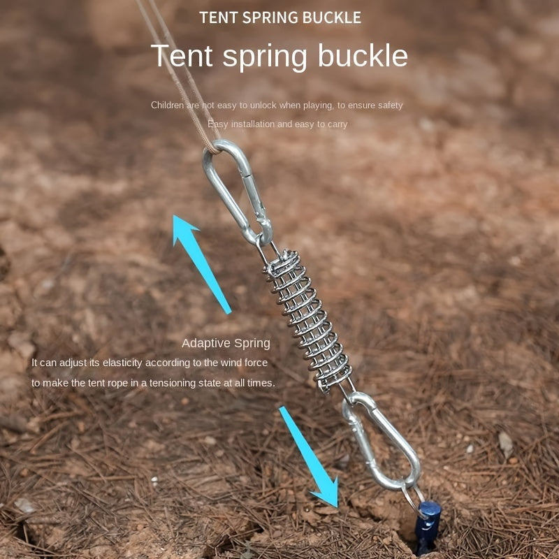 1pc Stainless Steel Spring High Strength Steel Spring For Camping Tent Rope