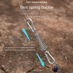 1pc Stainless Steel Spring High Strength Steel Spring For Camping Tent Rope