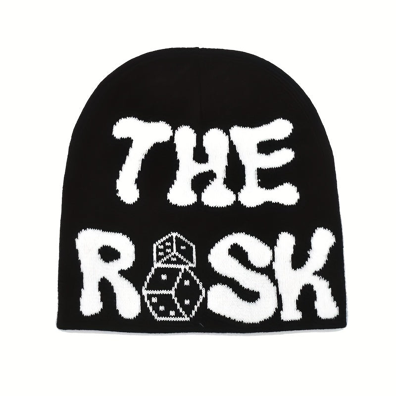 Y2K Letter Jacquard Beanie Hip Hop Knitted Skull Cap