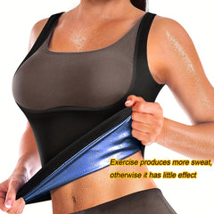 1pc Thin Sweat Vest Sauna Sweat Suit Body Shapewear Women