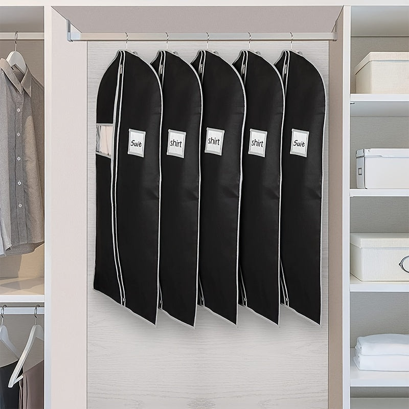 1 Pc Suit Dustproof Cover Dress Coat Storage Bag Household Zipper Hanging Bag
