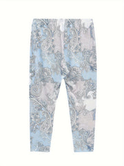  Boho Leggings Women's Plus Paisley Print High Stretch Skinny Leggings