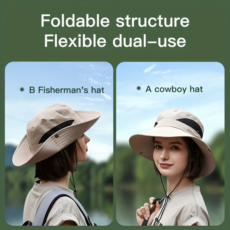 Summer Bucket Hat Breathable Large Brim Men Women