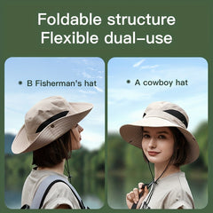 Summer Bucket Hat Breathable Large Brim Men Women