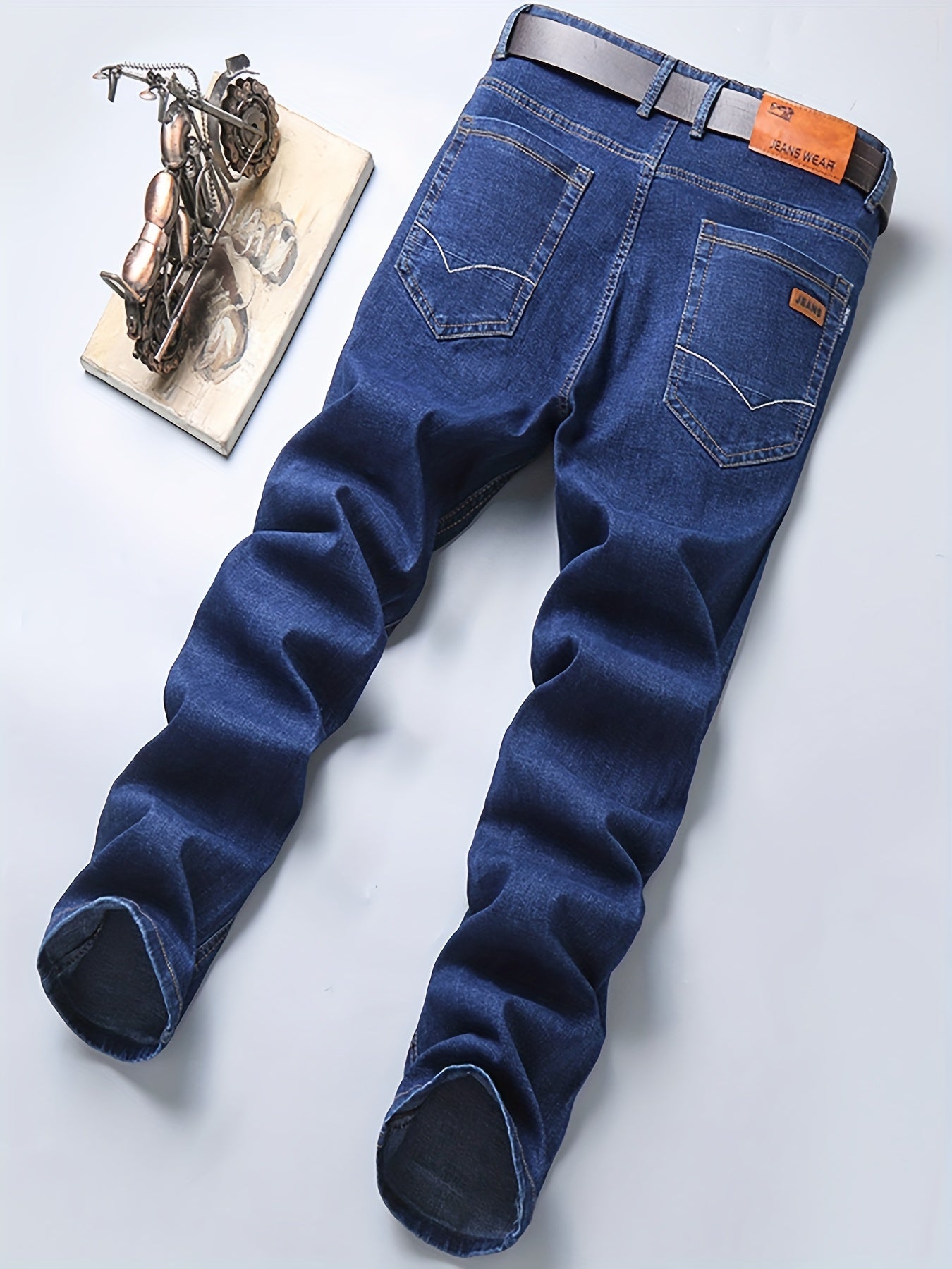 Men's Casual Street Style Mid Stretch Denim Pants