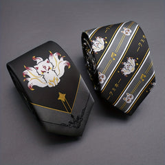 Nine Tailed Fox Pattern Men's Casual Tie Bow Tie College Style Print