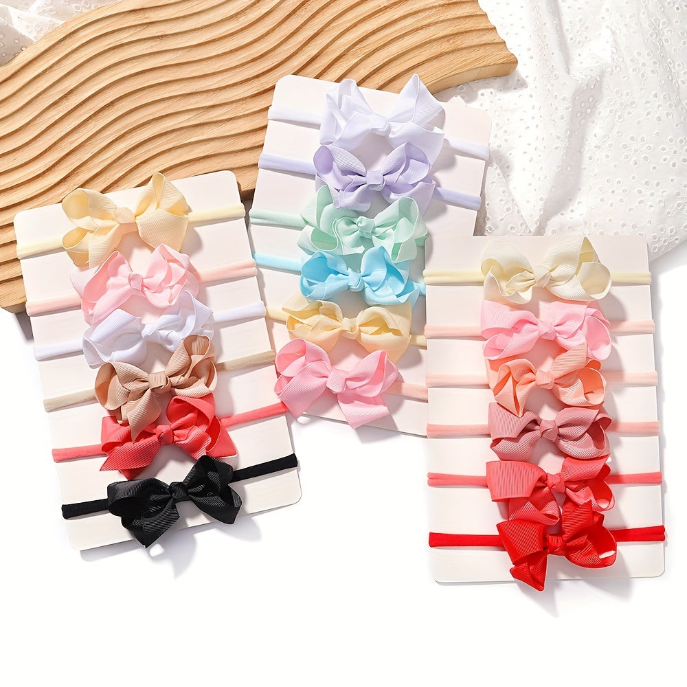 6pcs Bow Headband Hair Accessories for Baby Girls
