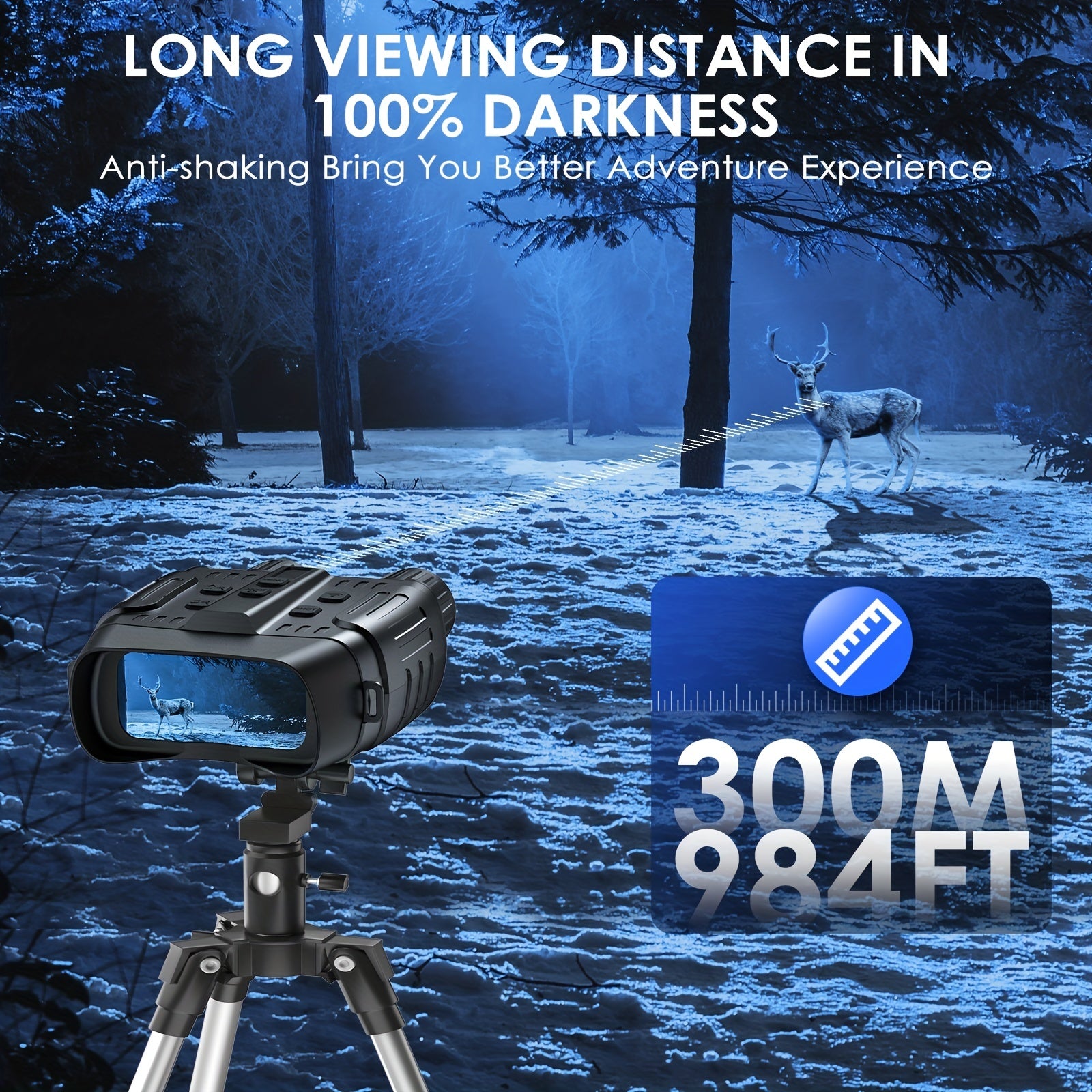 1280P HD Night Vision Binoculars Goggles 984FT 300M