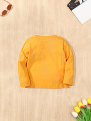 Girls Cartoon Pattern Embroidered Long Sleeve T-Shirt