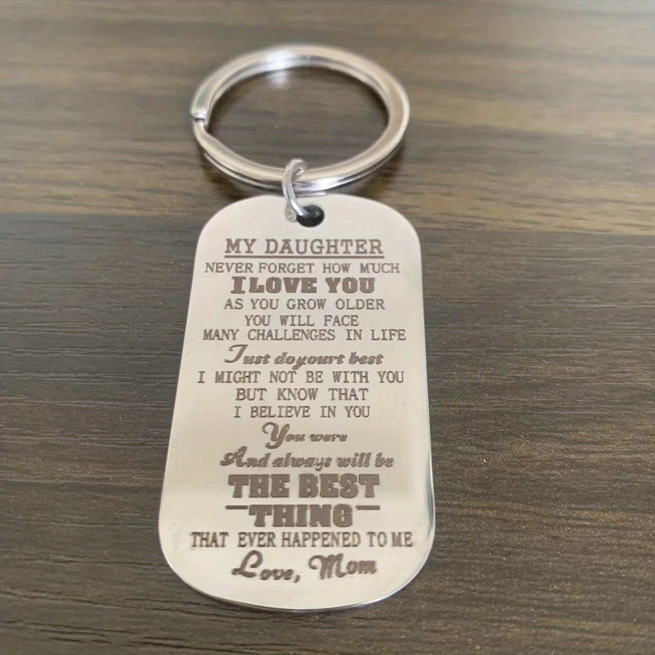 Metal Keychain For Daughter Son Birthday Gift For Teens Boys Girls