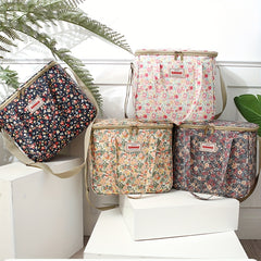 11L Floral Pattern Insulated Bag for Picnic Camping