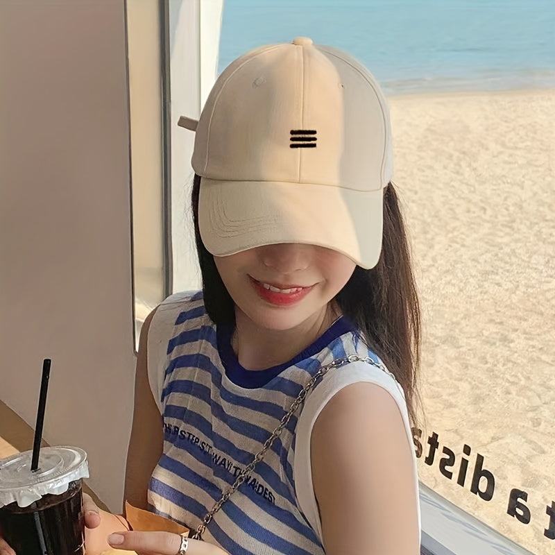 Embroidery Baseball Cap Solid Casual Dad Hats Unisex Couple Sun Hat