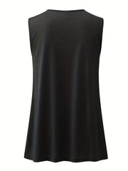 Women's Rhinestone Cut Out Tank Top for Summer