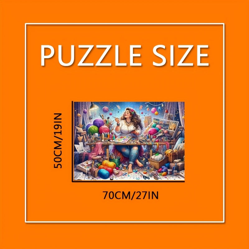 1000pcs Jigsaw Puzzle Dreamy Girl Vibrant Colors Frameless DIY Hobbyist Gift