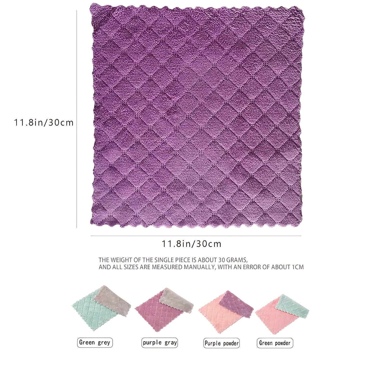 10pcs Coral Velvet Washcloths Highly Absorbent Cleaning Cloth