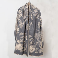 Vintage Jacquard Large Scarf Shawl Women - Windproof Warm Wrap