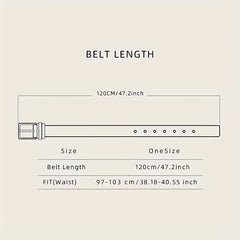 Men's Alloy Buckle PU Striped Belt Accessory