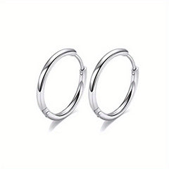 Boho Minimalist Hoop Earrings Stainless Steel 18K Plated Gift