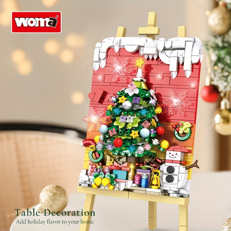 WOMA 3D Christmas Building Blocks Set DIY Snowman & Tree Kit