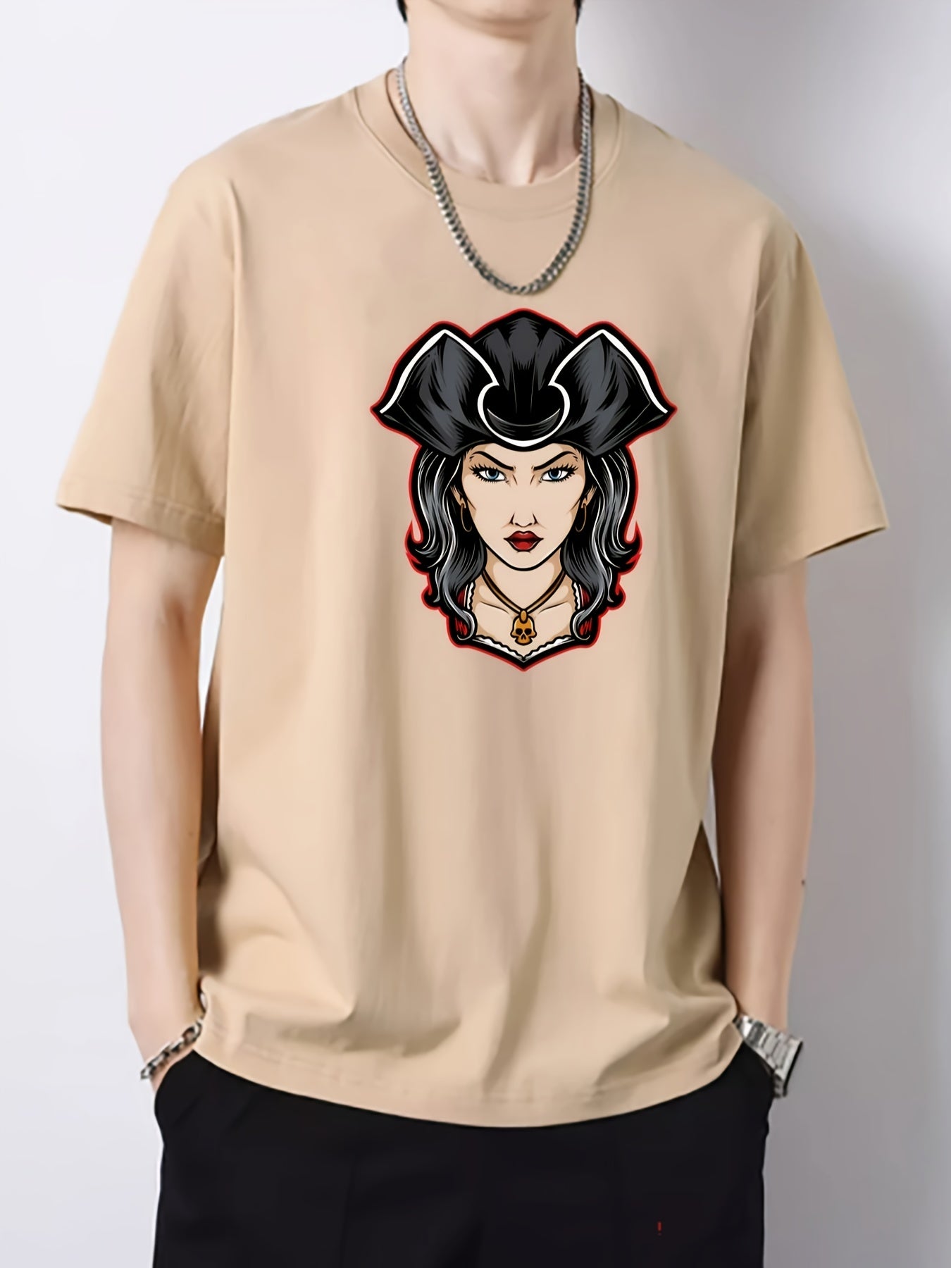Graphic Cotton Crew Neck Active T shirt for Men