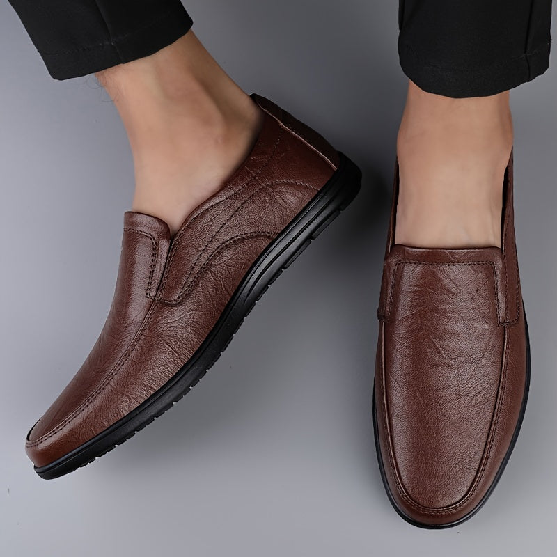 CLOHOO Personalized Leather Loafer Shoes Non Slip Lightweight Shoes