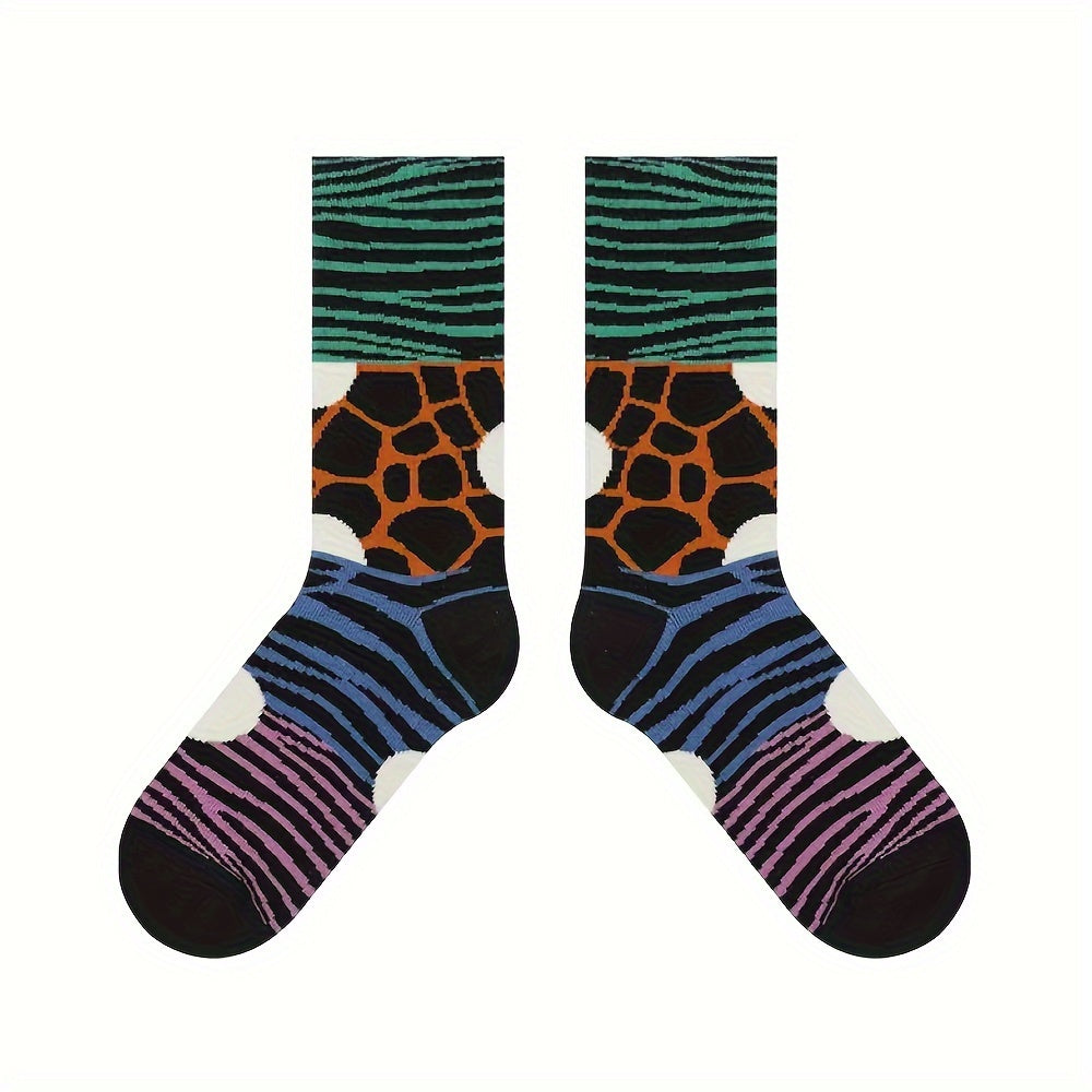 Animal Pattern Crew Socks for Men and Women