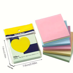 100 Sheets Colorful Sticky Notes for Students