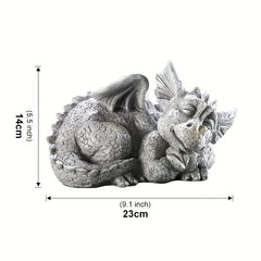 Mythical Baby Dragon Garden Statue Weather Resistant Finish