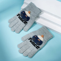 Children's Winter Gloves Boy's Five Finger Set Warm And Thick