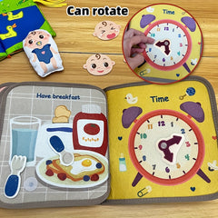 Interactive Toddler Cognition Book Baby Soft Toy Emotion Fabric Book