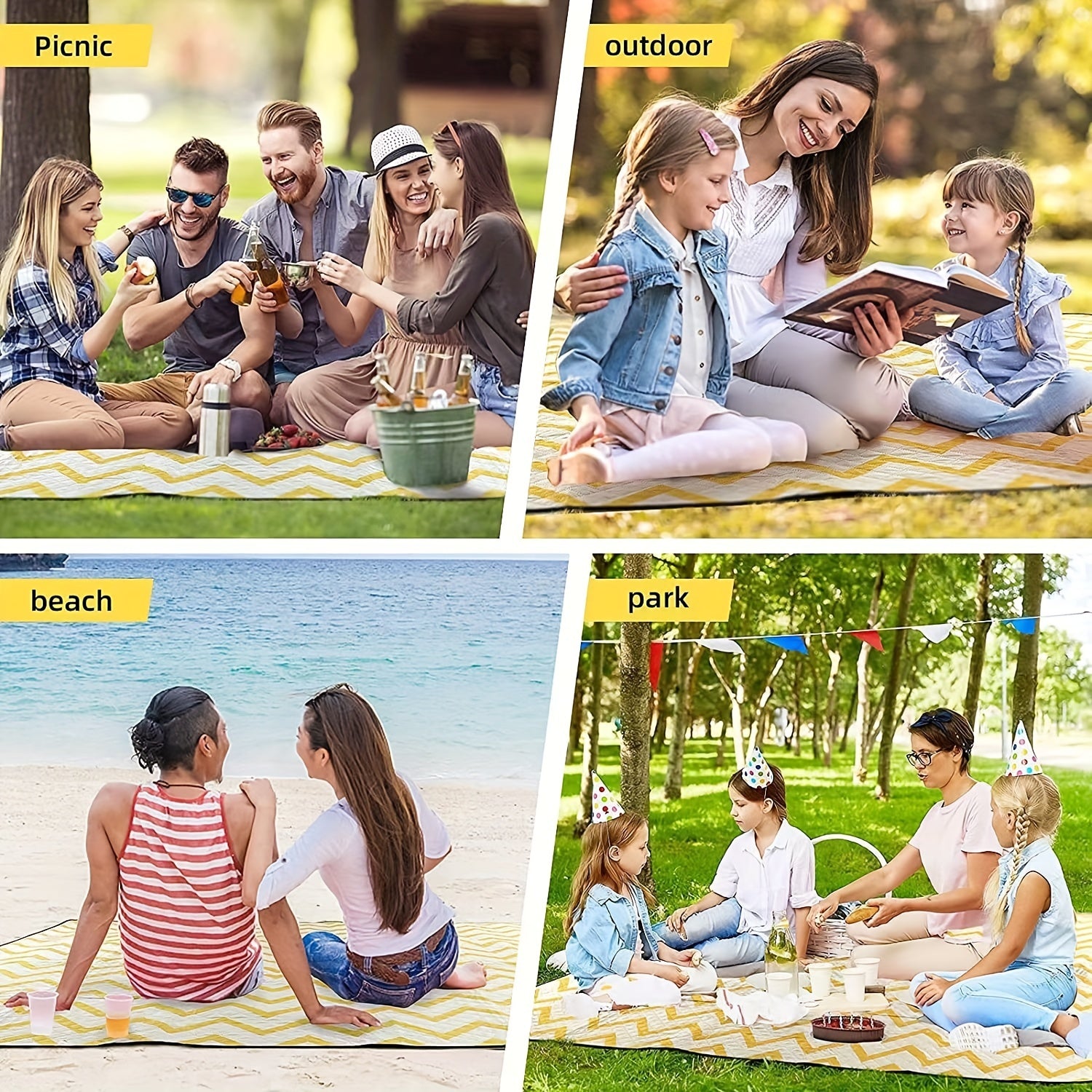 Waterproof Picnic Mat Non Slip 210D Oxford Cloth