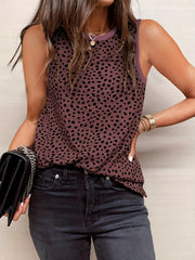 Leopard Print Sleeveless Tank Top for Summer