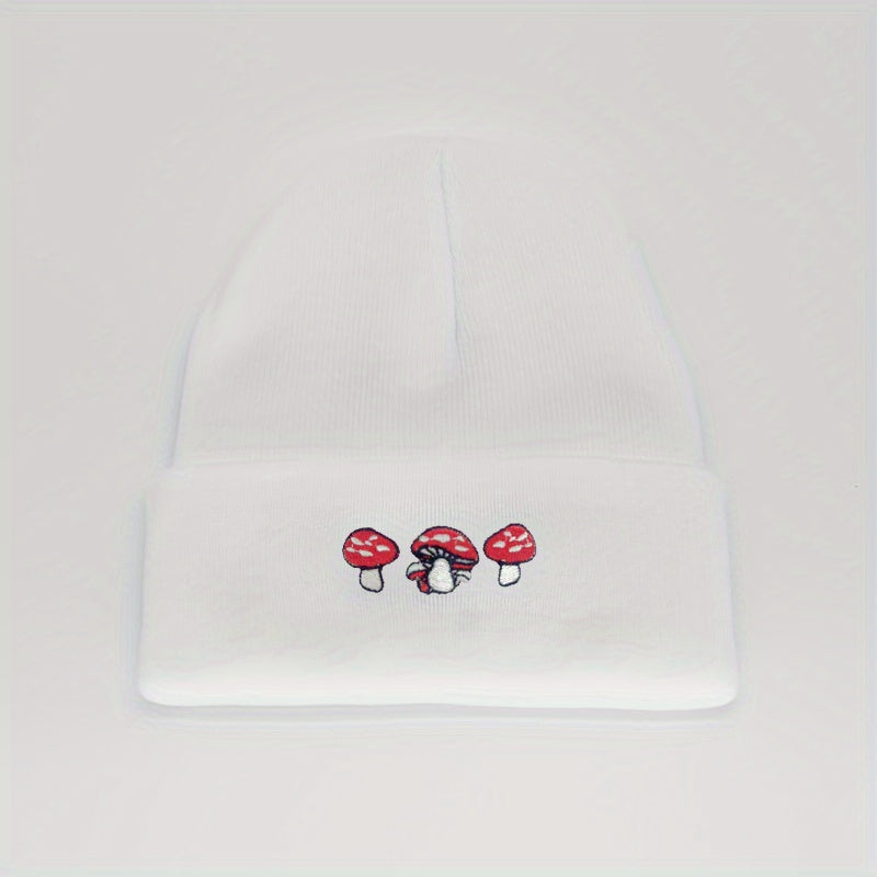 Mushroom Beanie Embroider Hat for Valentines