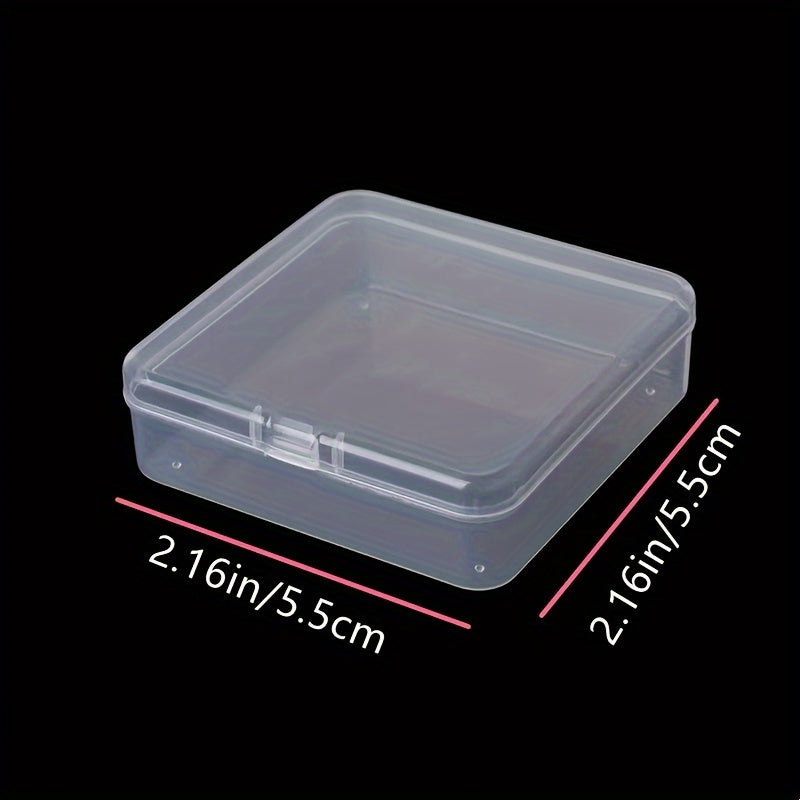 Mini Plastic Storage Box Square Jewelry Earplug Case Portable Container