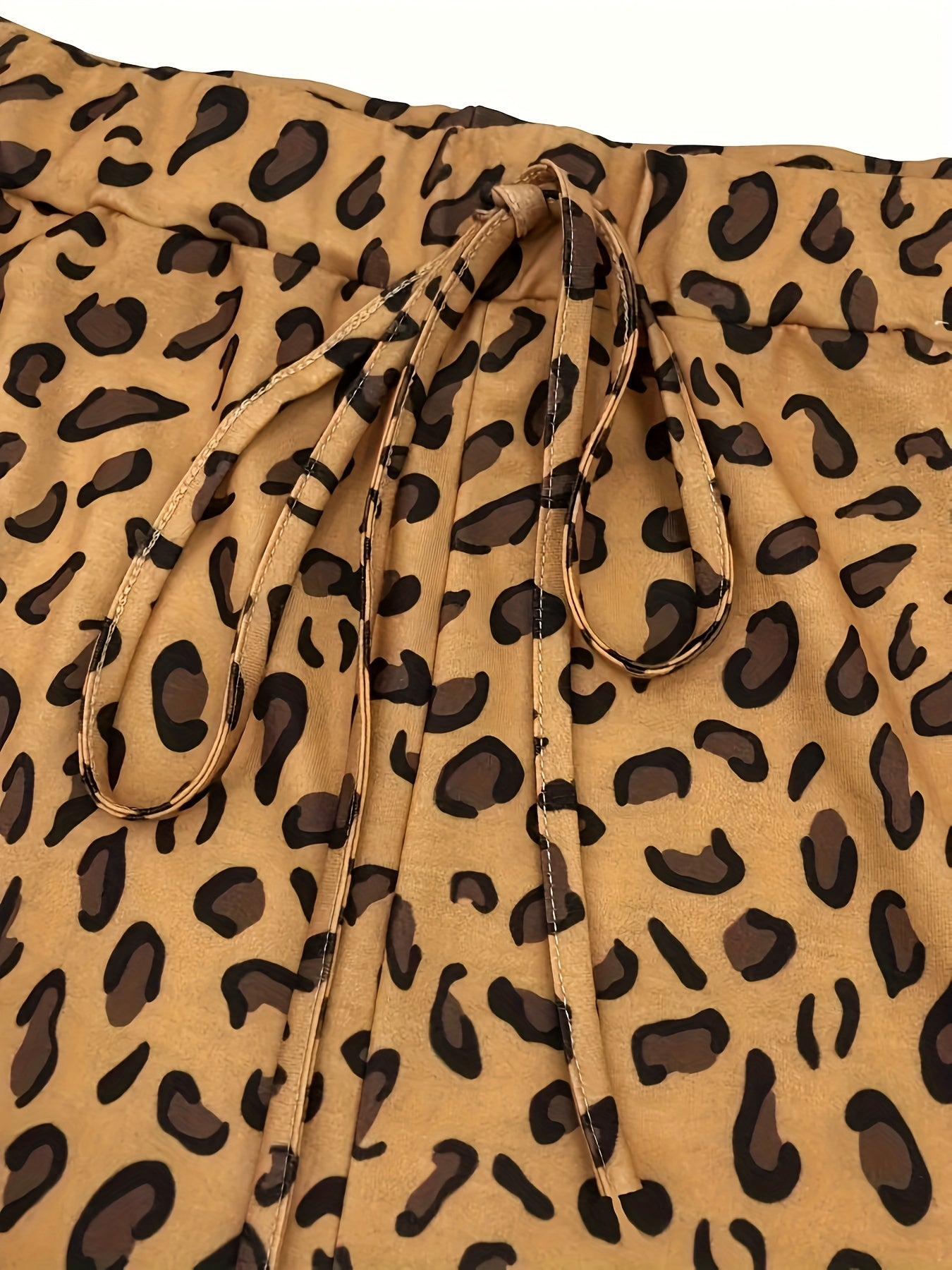  Leopard Print Top & Pants Set