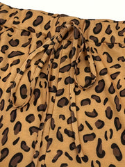  Leopard Print Top & Pants Set