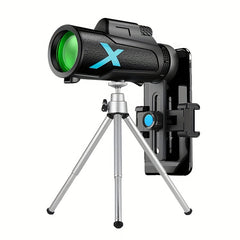 12x50 HD Monocular Telescope with Tripod and Phone Clip