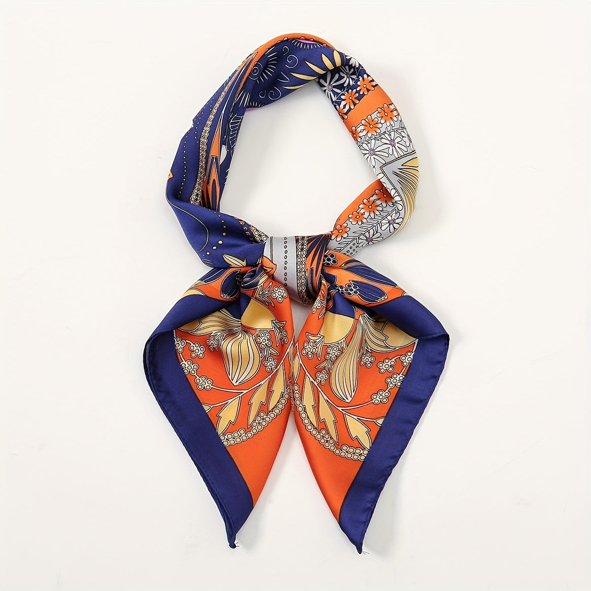 Floral Block Bandana Geometric Print Square Scarf Neckerchief Hair Wrap